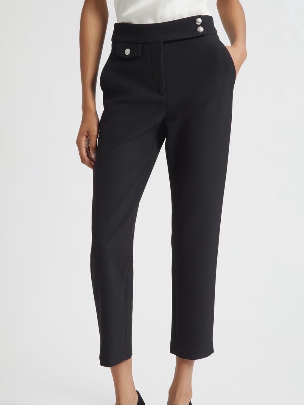 Veronica Beard Renzo Crop Cotton Blend Trousers